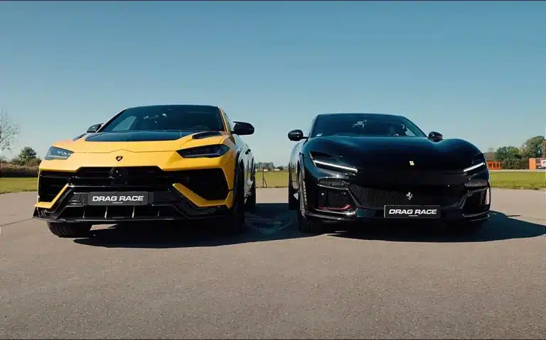 Lamborghini Urus Ferrari Purosangue drag race