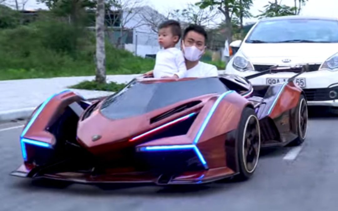 This dad built his son a Lamborghini Vision GT in 96 days
