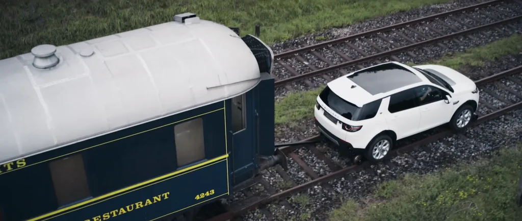 Land Rover Discovery Sport displayed its immense strength and towing capability by pulling a 108-ton train