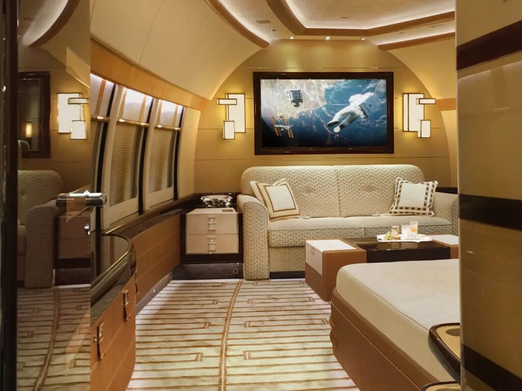 Largest private jet in the world master loveseat