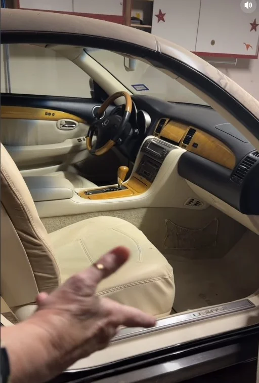 Texas man gets invite from neighbor to meet in her garage because she wants to talk about her late husband's car, a luxury Lexus