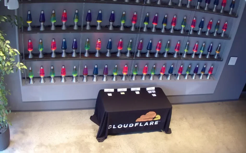 Colossal American cybersecurity firm Cloudflare uses a wall of lava lamps to protect everyone on the internet from getting hacked