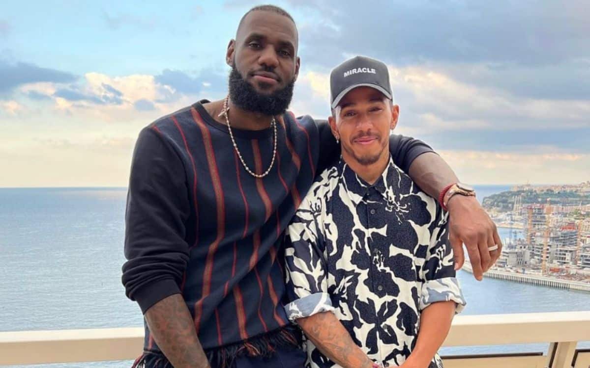 LeBron James is now a billionaire. He's pictured here with Lewis Hamilton.