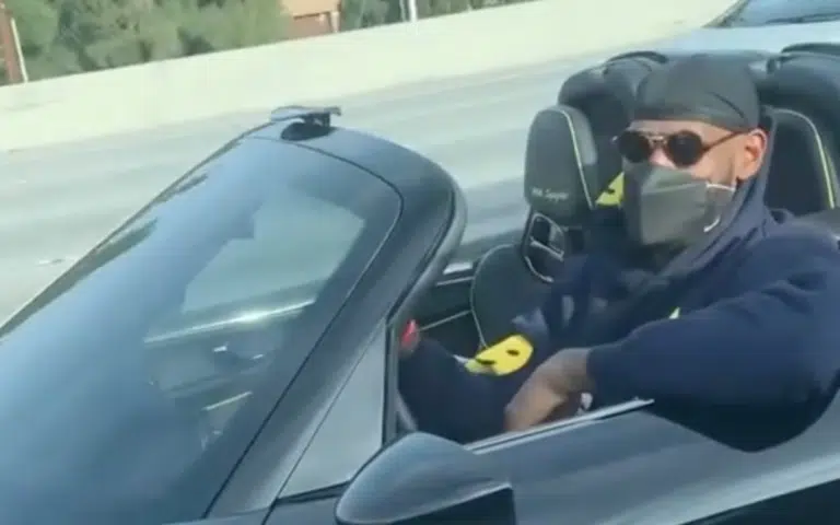 NBA star LeBron was the epitome of cool when he was spotted in his Porsche 918 Spyder in LA