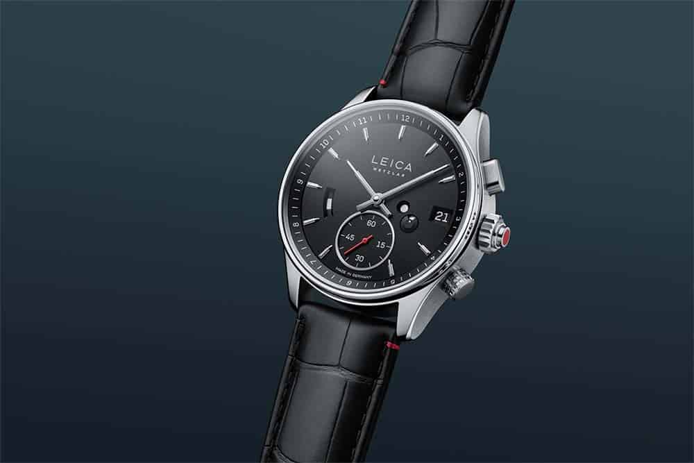 A Leica watch is pictured.