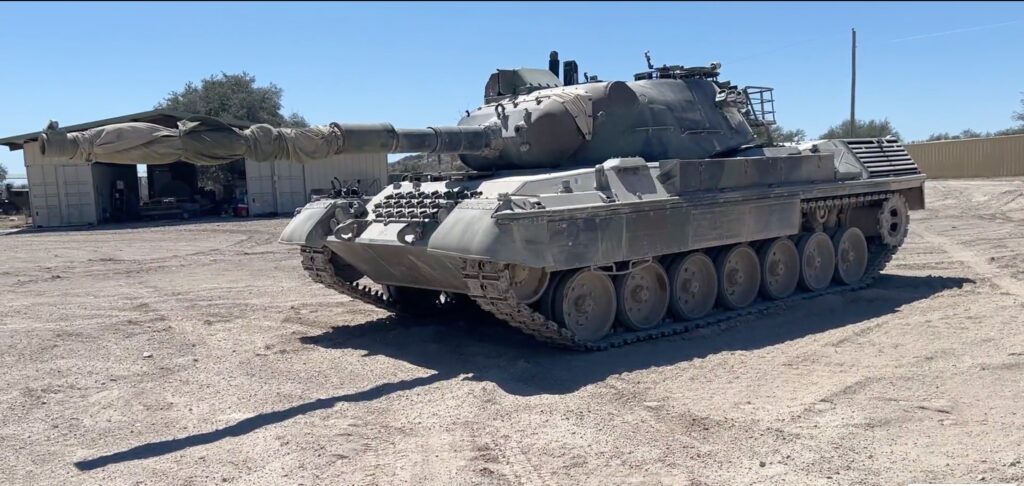 Leopard tank front