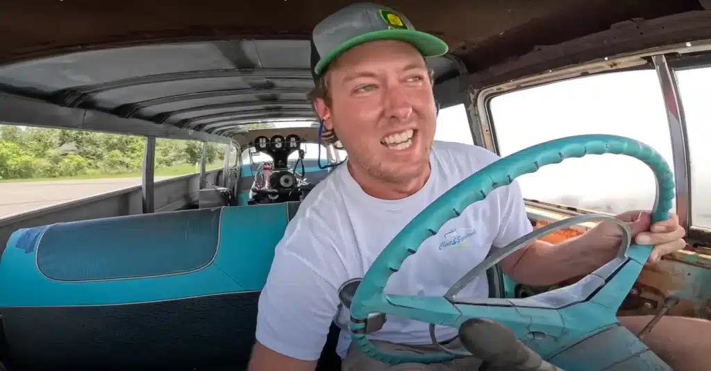 US YouTuber wildly supercharges limo and attempts burnout but then everything goes wrong
