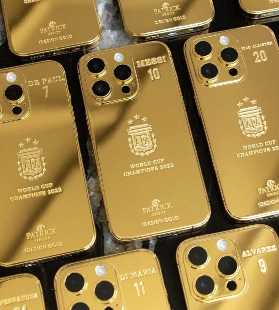 Lionel Messi gold iPhones