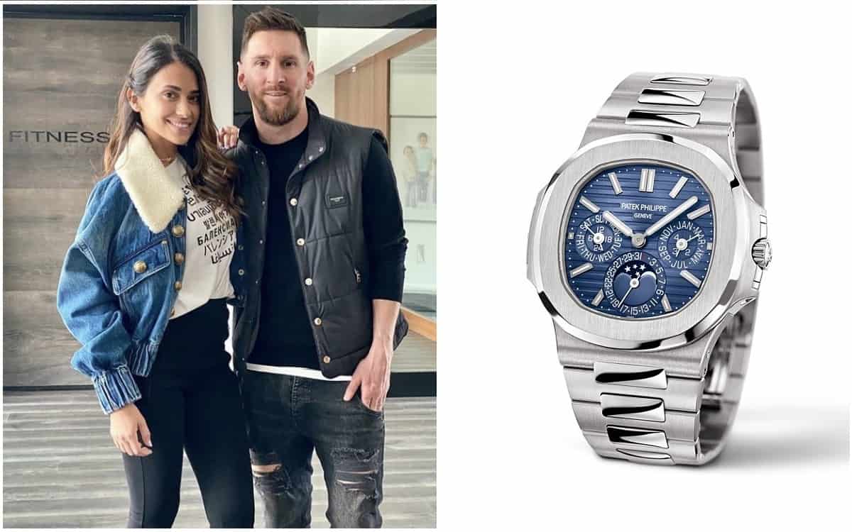Lionel Messi wearing his new Patek Philippe