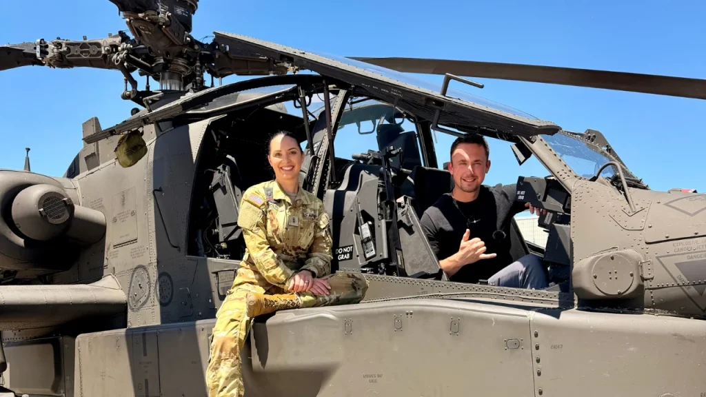 First British civilian to fly supersonic in an F-16 pushes things even further with wild AH-64 Apache ride