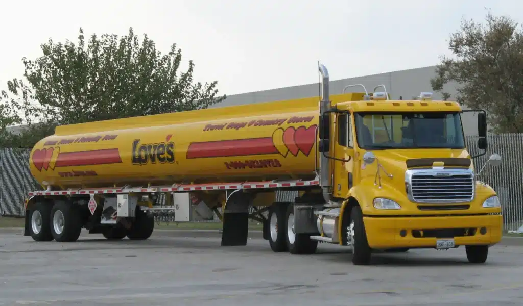 The inside of a tanker truck looks different to what you might expect