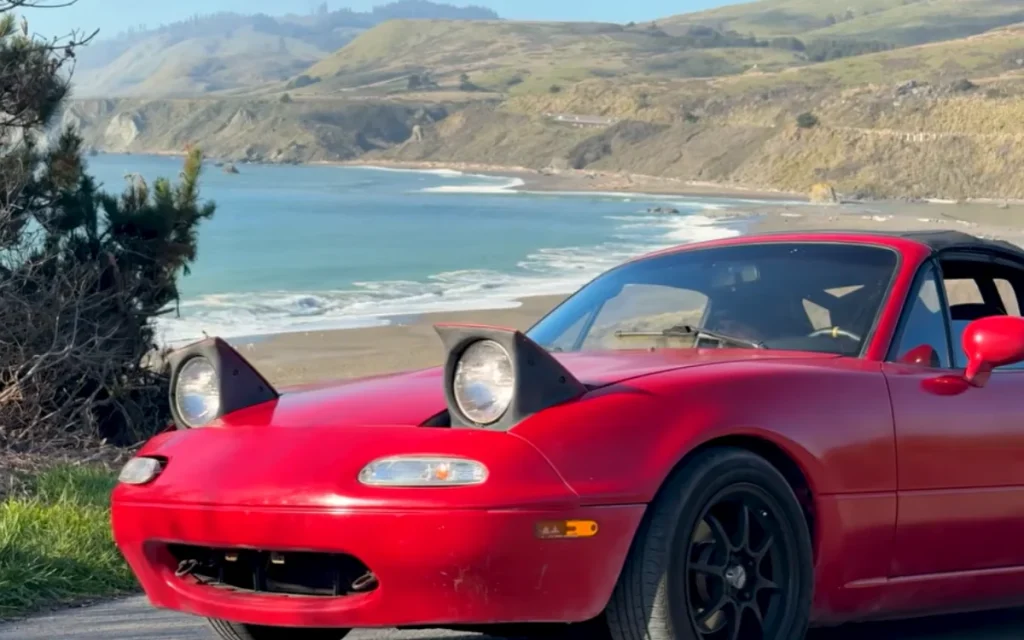 This brave Californian man took his fragile Mazda Miata on a coastal road trip to see if a DIY engine repair was successful