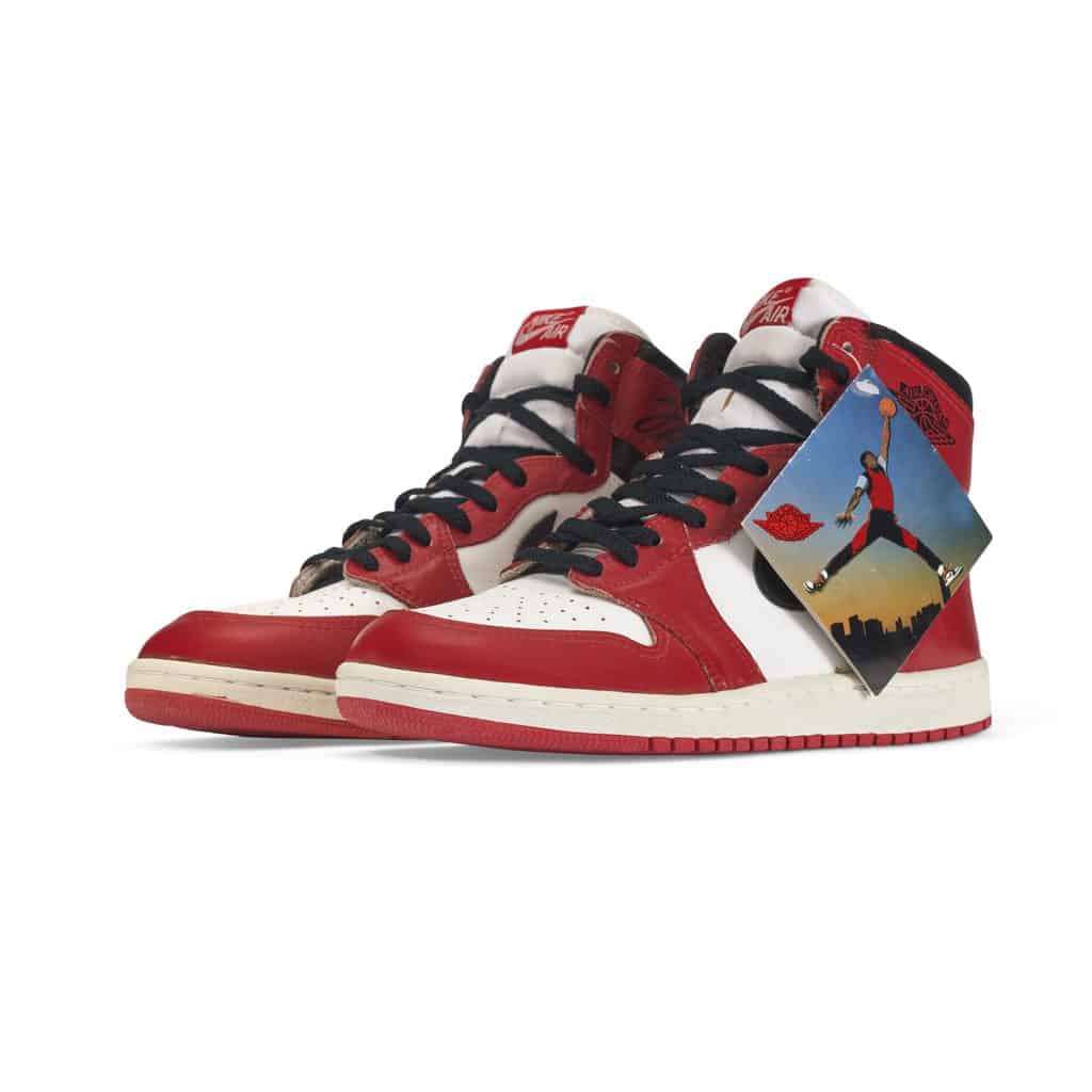 Michael Jordan Dual Signed Original 1985 Air Jordan 1 'Chicago' Sneakers