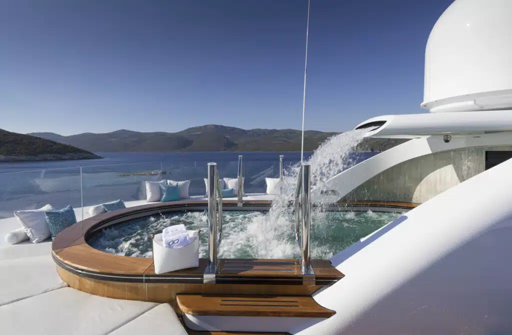 Capri-sun founder’s $90 million yacht is juiced up with a beach club and spa