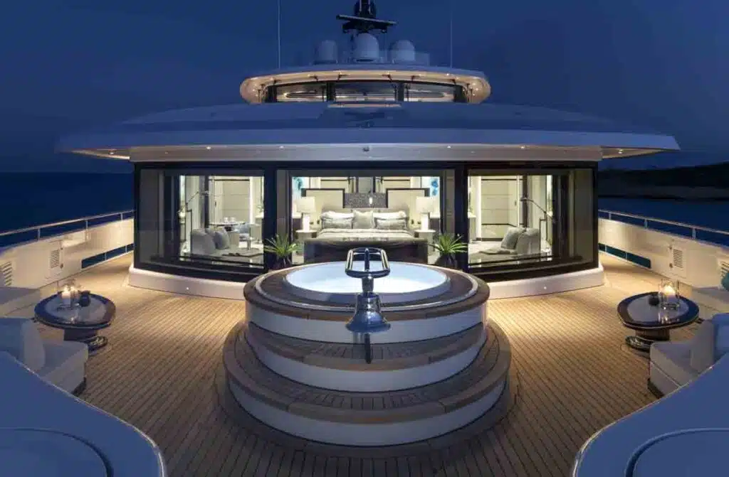 Capri-sun founder’s $90 million yacht is juiced up with a beach club and spa