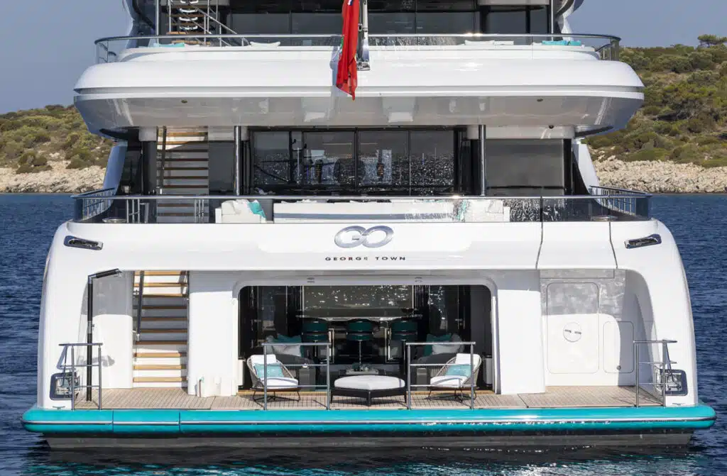 Capri-sun founder’s $90 million yacht is juiced up with a beach club and spa