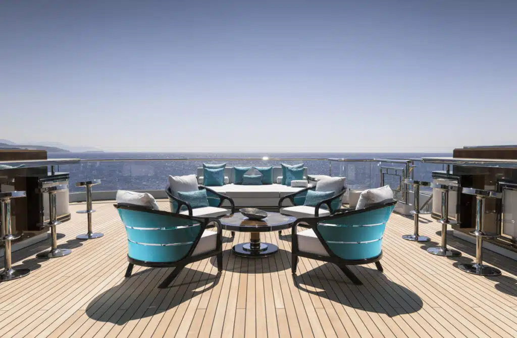 Capri-sun founder’s $90 million yacht is juiced up with a beach club and spa