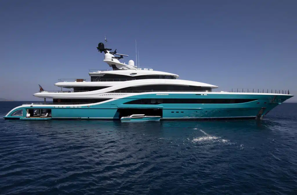 Capri-sun founder’s $90 million yacht is juiced up with a beach club and spa