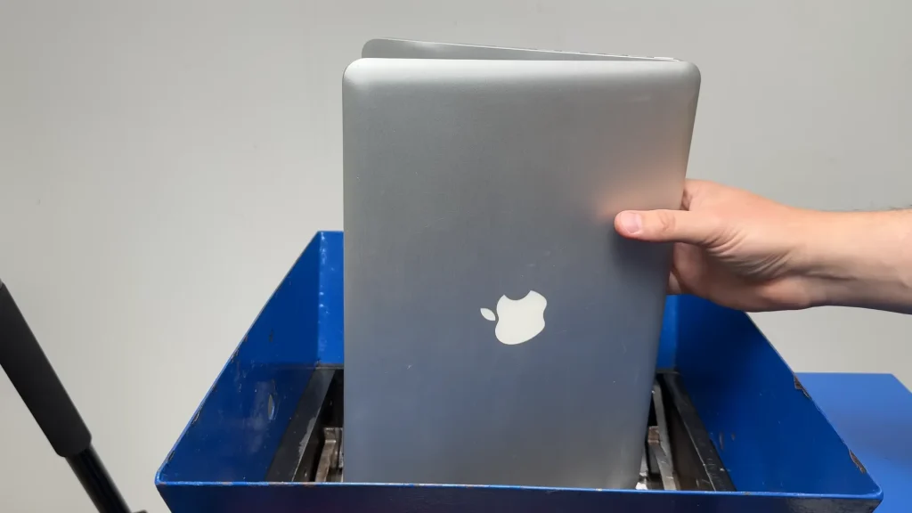 US man put a MacBook into a shredding machine and found the result was 'surprisingly brutal'