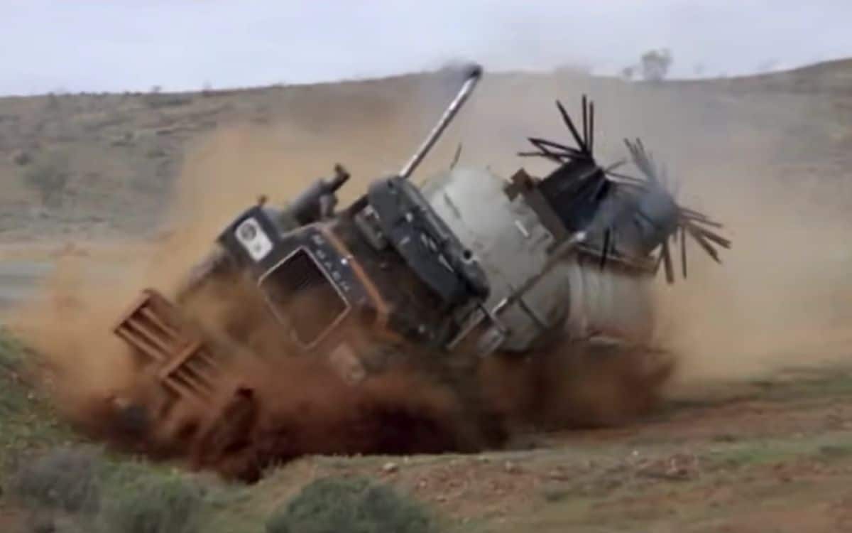 The truck crashes in Mad Max 2: Road Warrior