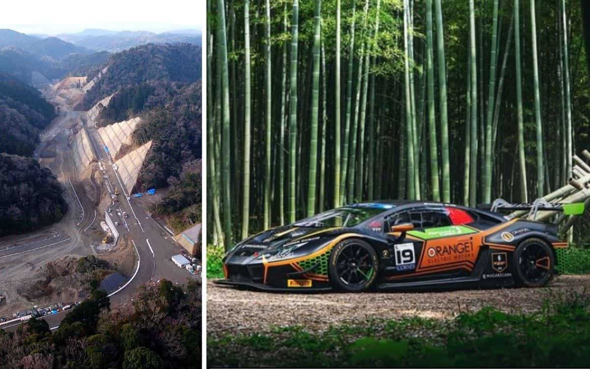 The Magarigawa Race track is being built in the mountains of Japan.