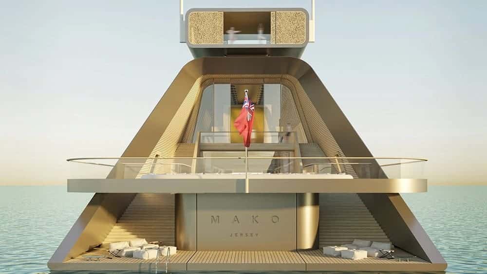 The rear deck and balcony of the Mako concept