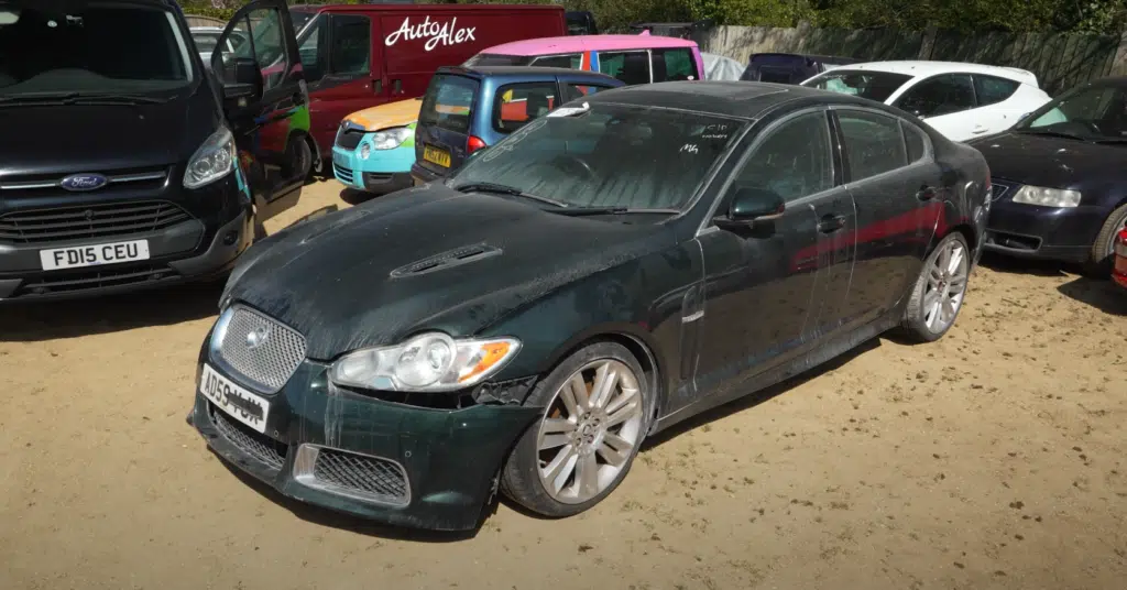 This Jaguar XFR was a crash damaged car and risky salvage rebuild Through expert car restoration, it’s now running again and ready for a second chance