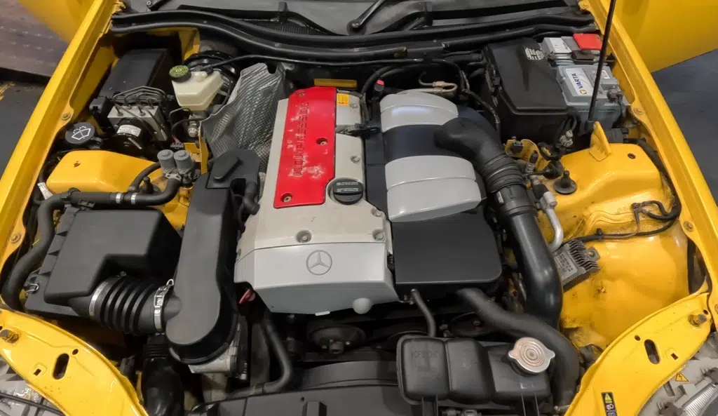A Mercedes R170 SLK with heated seats, broken springs, and a stripped interior was bought for under $500 and revealed shocking unfinished modifications