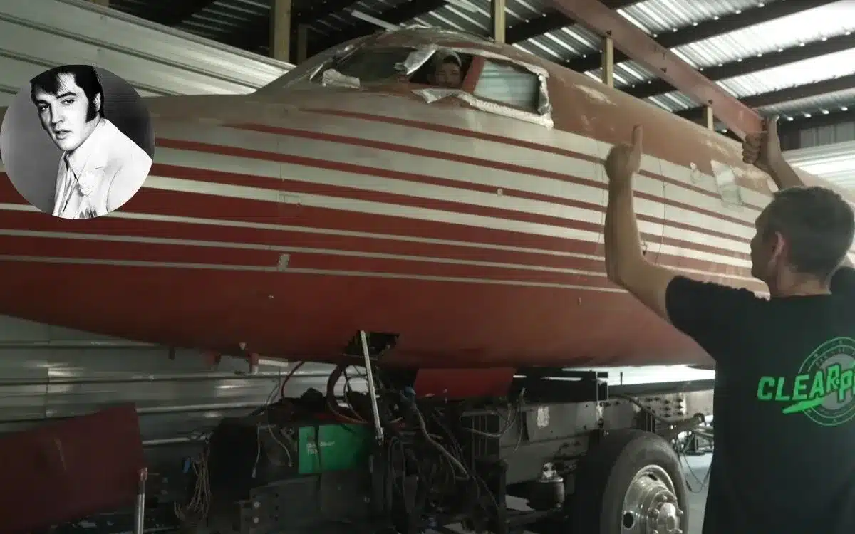 Man converting Elvis Presley’s jet into an RV finally drives it for the first time