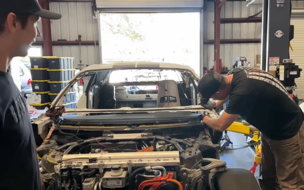 Man creates the Cybercat a Dodge Hellcat body on a Tesla Model S Plaid