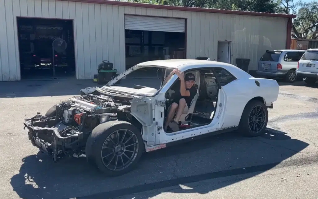 Man creates the Cybercat a Dodge Hellcat body on a Tesla Model S Plaid