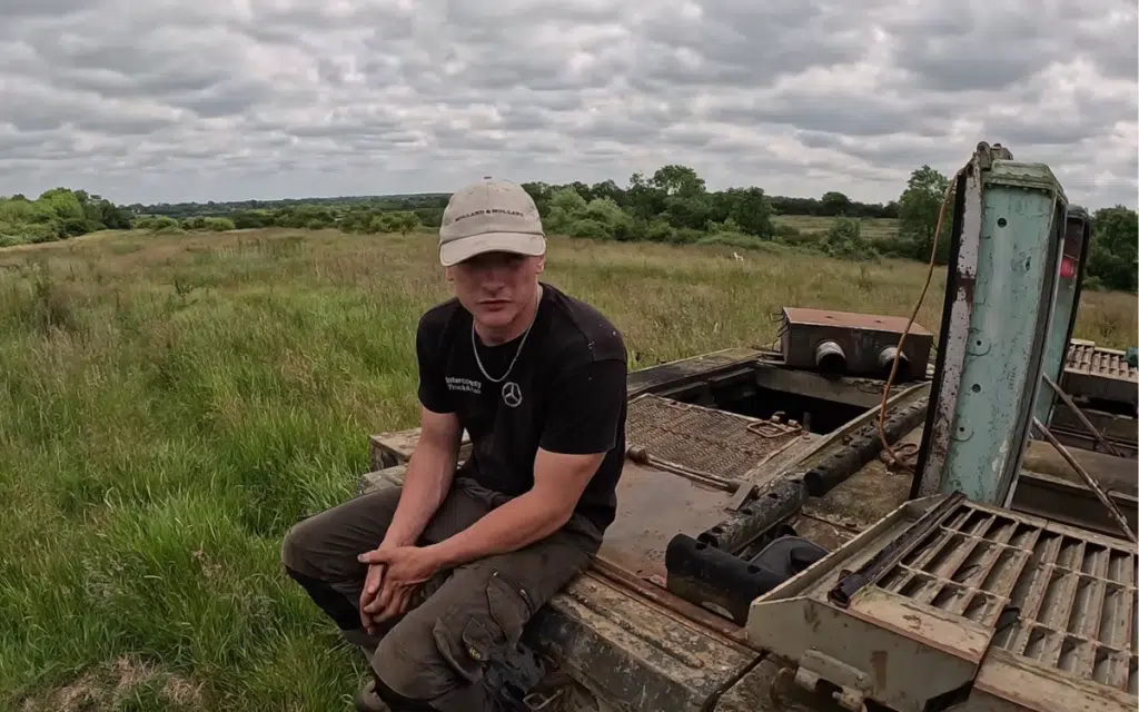 Man found an abandoned tank and worked on it to see if itd finally run