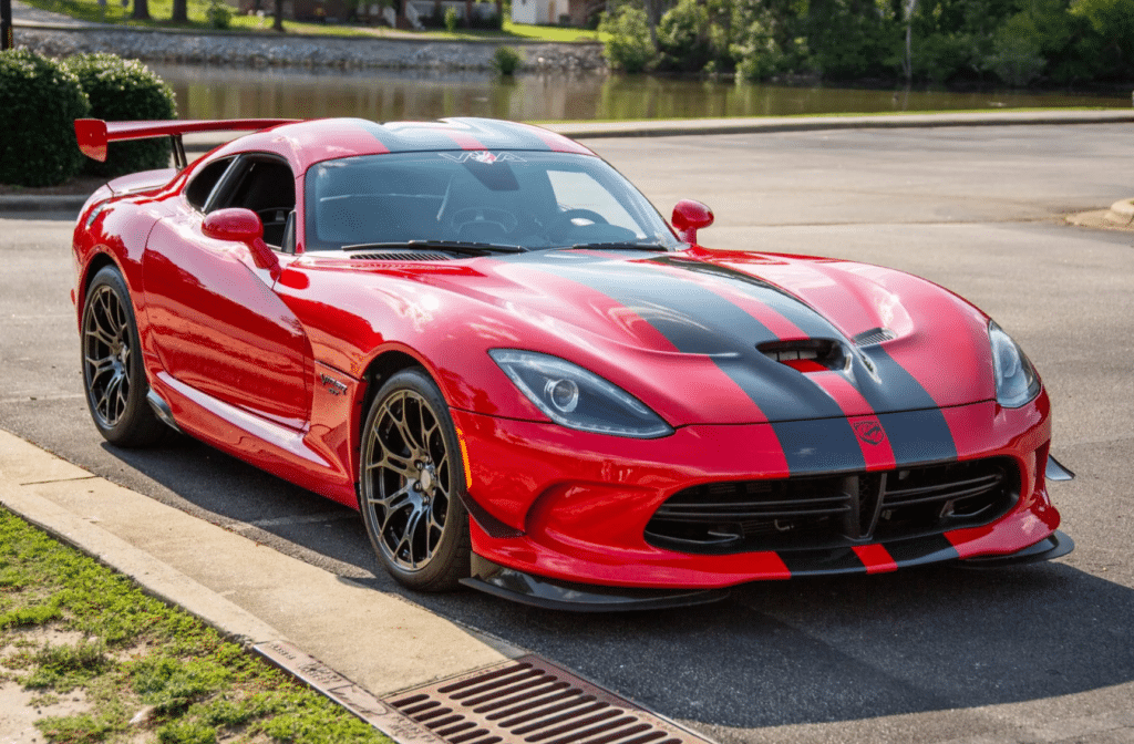 A Dodge Viper with a V10 engine and 12,000 miles just sold at auction for $169,000, proving demand for used performance cars is stronger than ever
