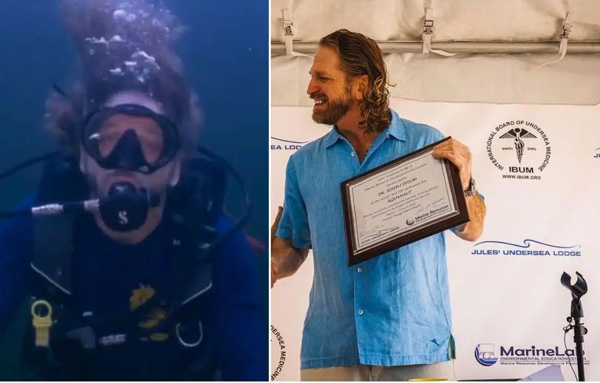 Man who lived underwater for 100 days had ‘life glitch’ transformation