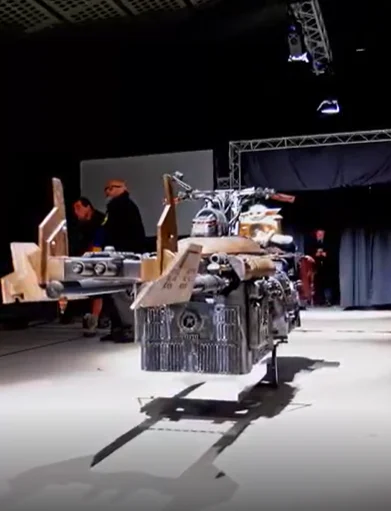 Man brings The Mandalorian and Grogu into reality with an incredible speeder bike build that appears to hover off the ground