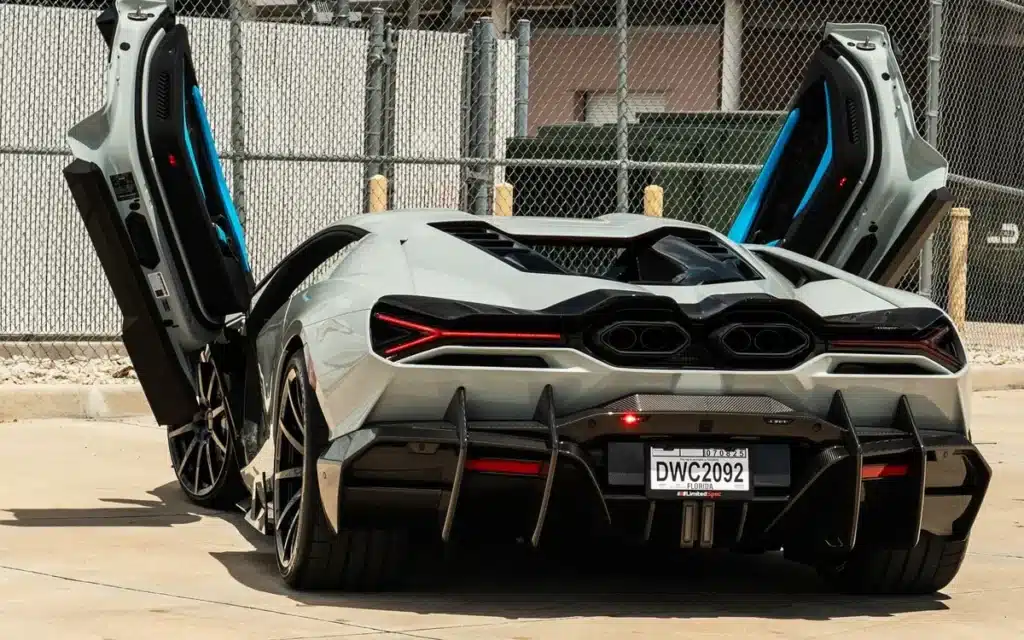 Mansory has created its first-ever Lamborghini Revuelto in the US, and its Grigio Hati and carbon aero paint make it look like a spaceship