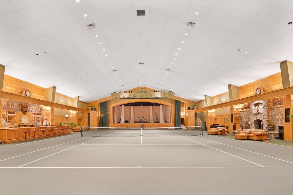 Massachusetts mansion, indoor tennis court