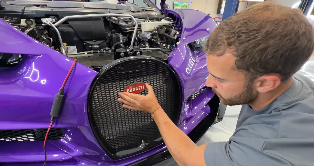 Mat Armstrong reveals the $6M Chiron Pur Sport to its owner after finishing rebuild Bugatti said would be impossible before spotting one last thing