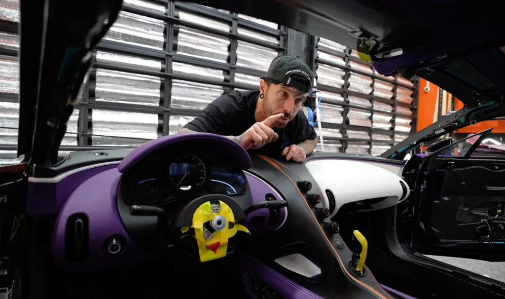 Mat Armstrong has been tirelessly working on his salvaged Bugatti Chiron for a while now