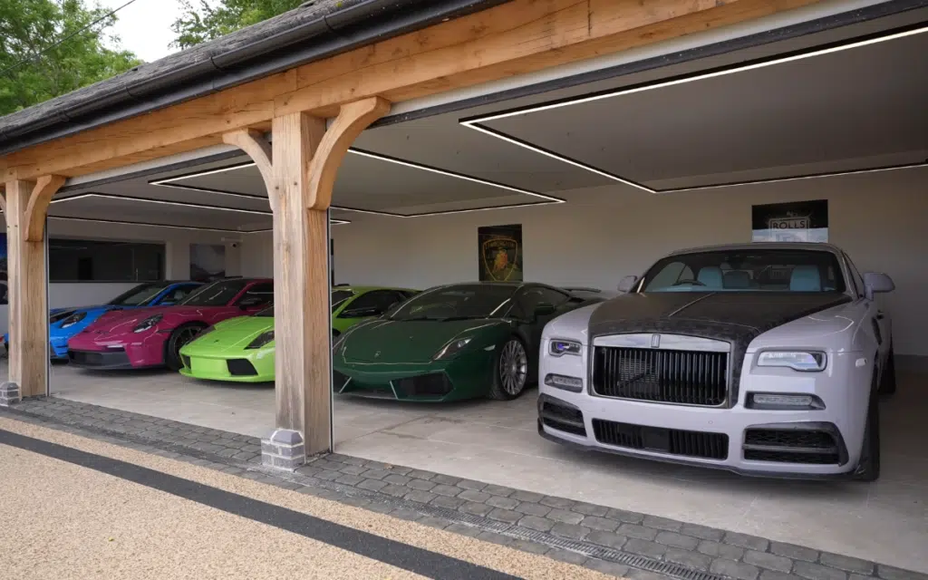YouTuber dream supercar driveway for cars including Lamborghini Murcielago