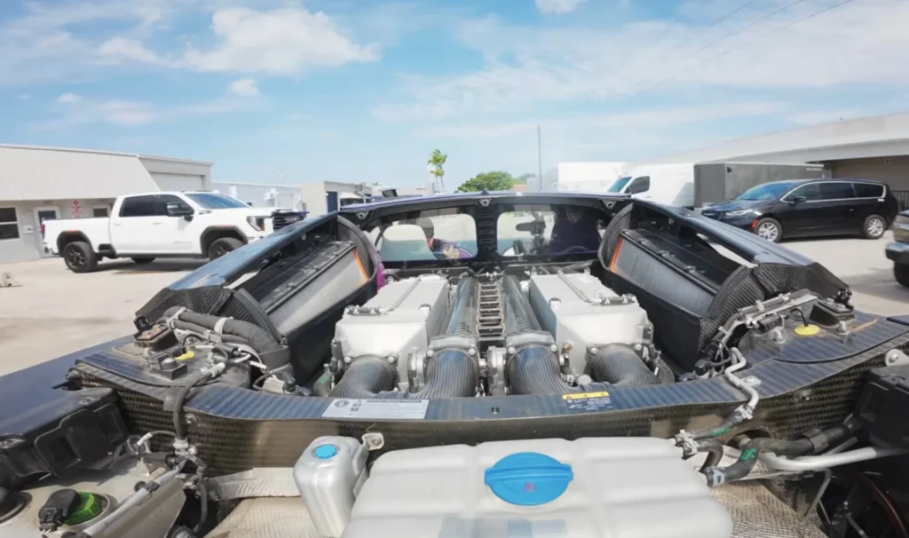 Mat Armstrong was finally able to drive his wrecked Bugatti Chiron for the first time since he bought it