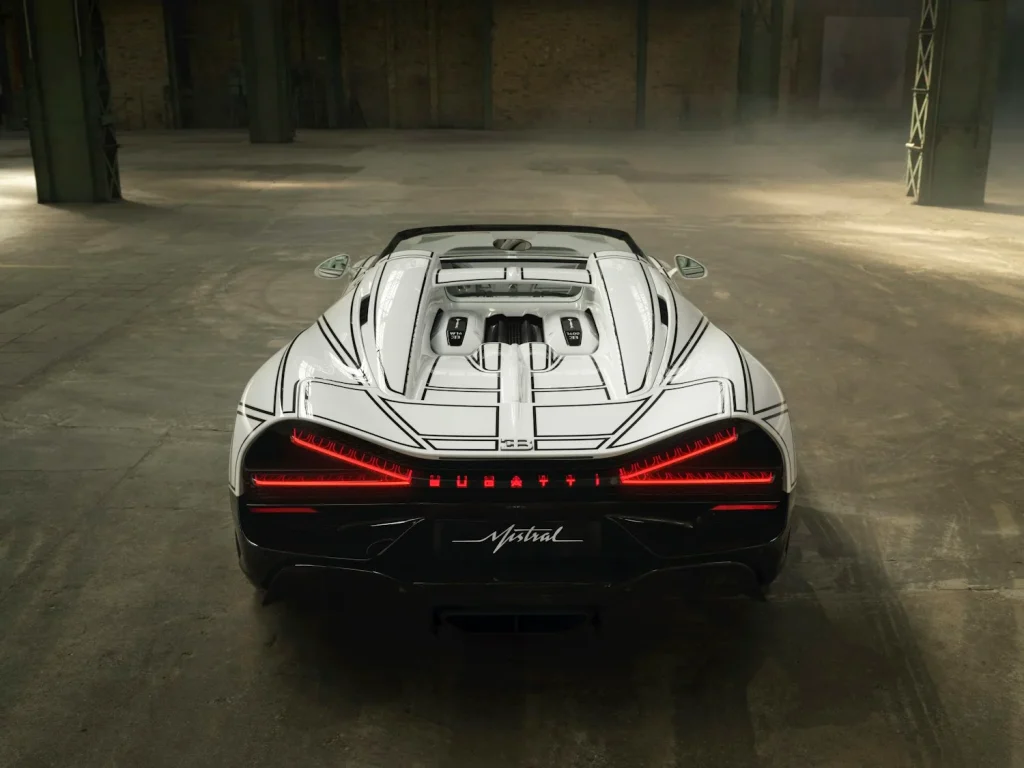 Mate Rimac just showcased a new Bugatti Mistral made entirely out of porcelain