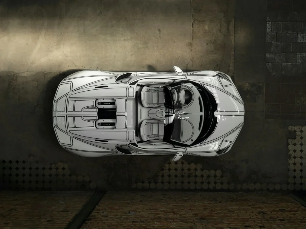 Mate Rimac just showcased a new Bugatti Mistral made entirely out of porcelain