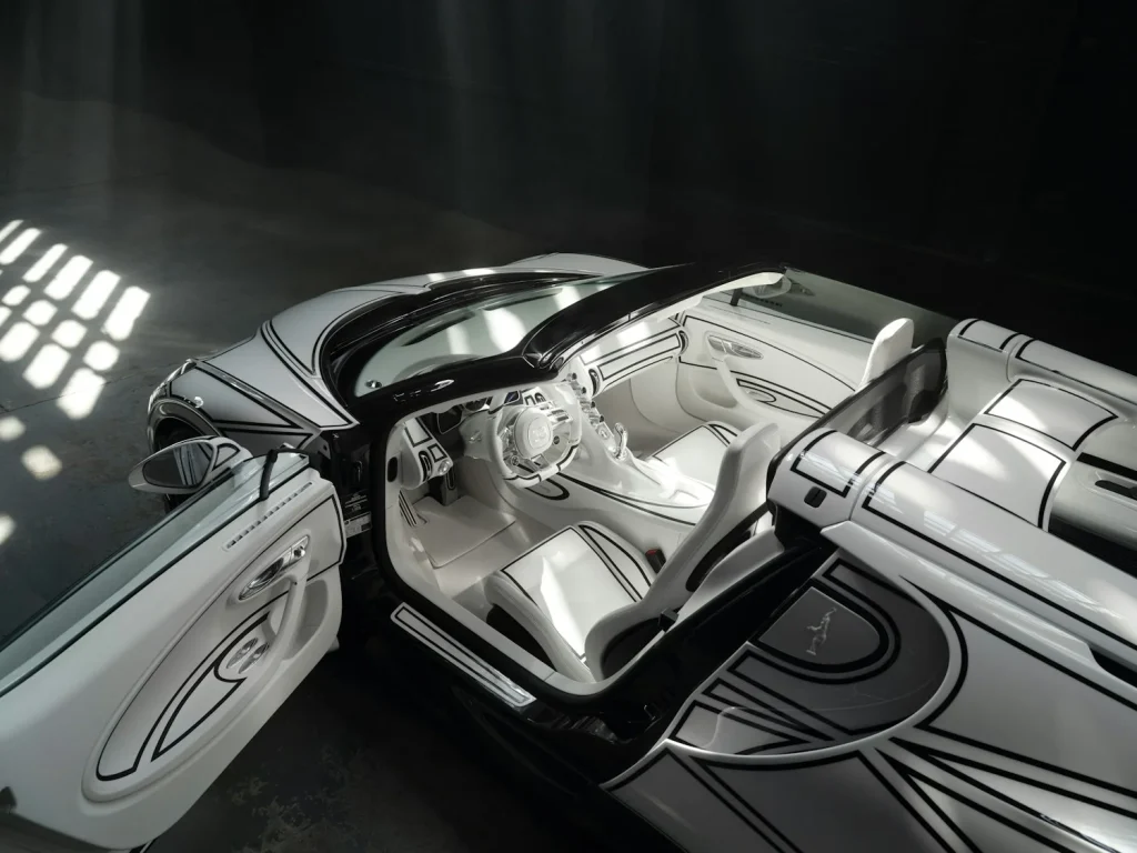 Mate Rimac just showcased a new Bugatti Mistral made entirely out of porcelain