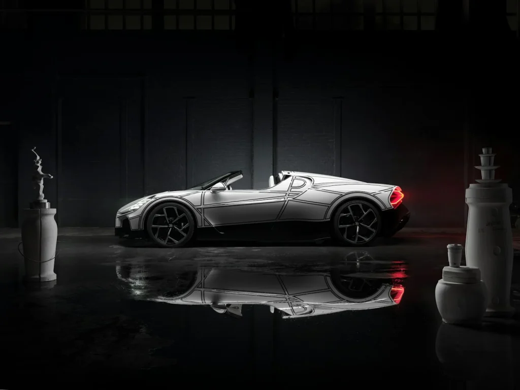 Mate Rimac just showcased a new Bugatti Mistral made entirely out of porcelain