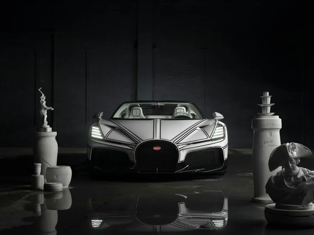 Mate Rimac just showcased a new Bugatti Mistral made entirely out of porcelain