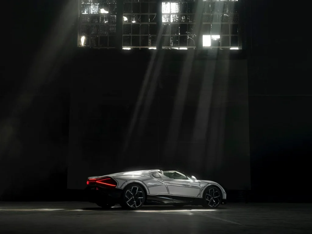 Mate Rimac just showcased a new Bugatti Mistral made entirely out of porcelain
