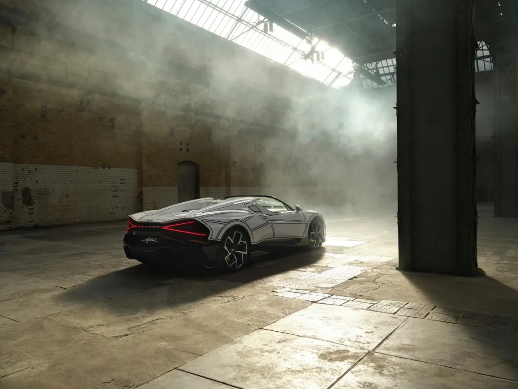 Mate Rimac just showcased a new Bugatti Mistral made entirely out of porcelain