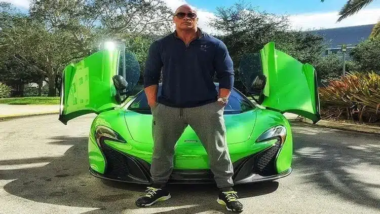 Dwayne 'The Rock' Johnson's father with his Rolls McLaren 650S