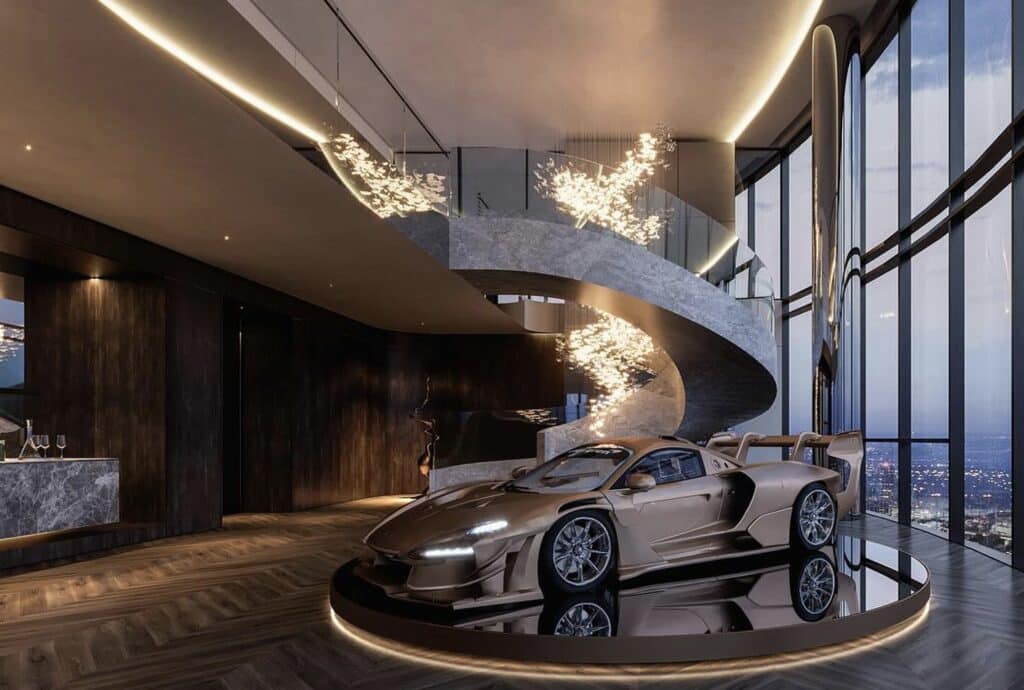 McLaren Senna in Melbourne penthouse apartment 